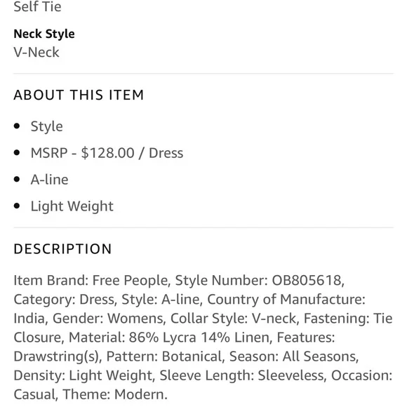 Free People Women's Bohemian Blue Lovers Cove Mini A-line Dress - Picture 15 of 16